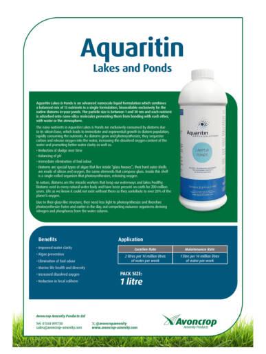 Aquaritin Lakes & Ponds | Avoncrop Amenity Products